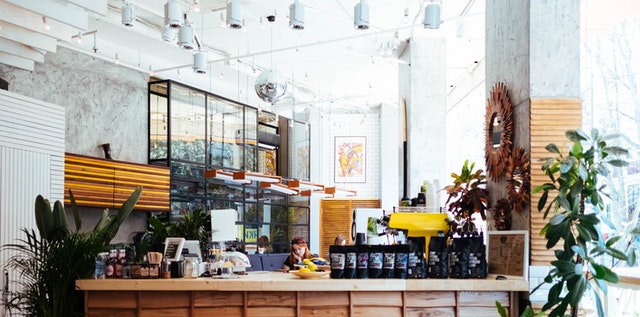 Inside of the restaurant.